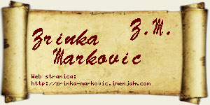 Zrinka Marković vizit kartica
